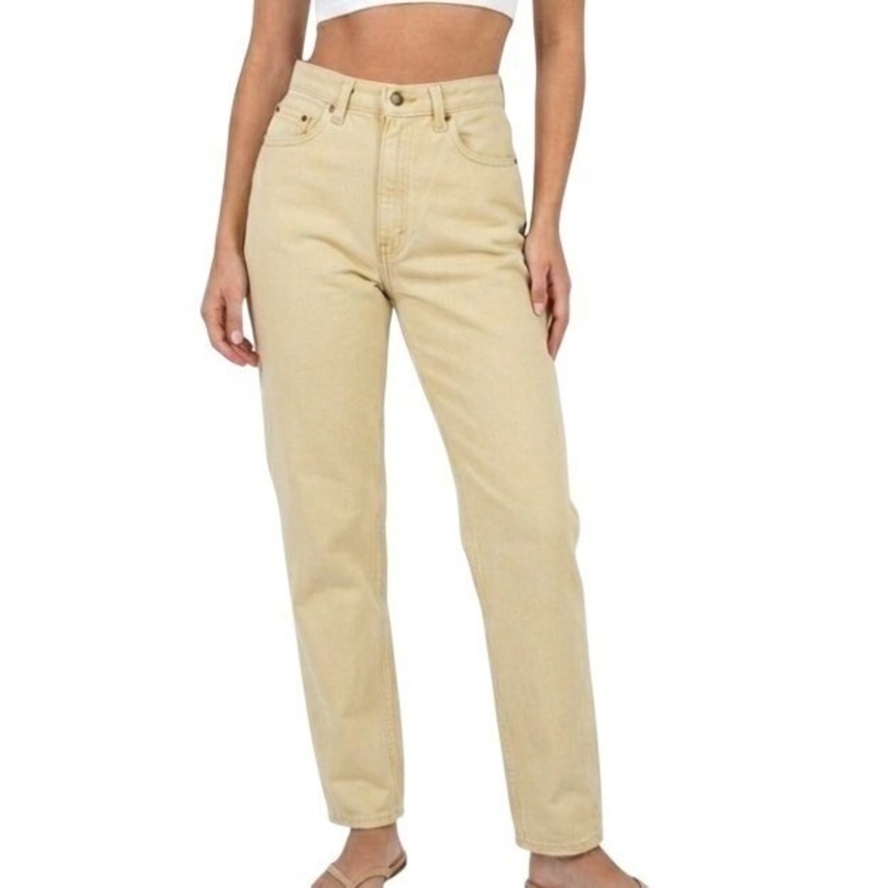 Levi's 550 Jeans Women 12 M Tan Vintage USA High Waist Tapered Leg Cotton 1990s